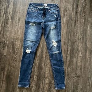 Boutique distressed skinny jeans